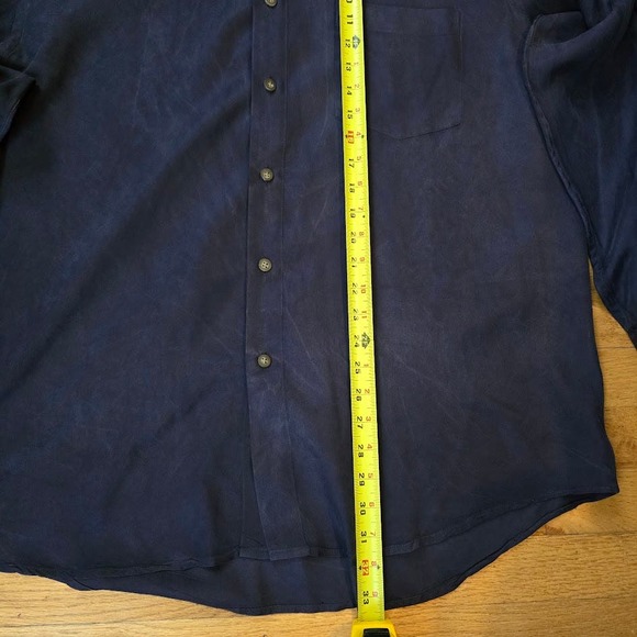 Baracuta Purple Long Sleeve Button Down Shirt SZ XL Mens 100% Silk 80s 90s Style - Picture 3 of 8